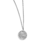 Load image into Gallery viewer, Leslie&#39;s Sterling Silver Polished D/C Open Center w/1 in ext. NecklaceQLF976-18
