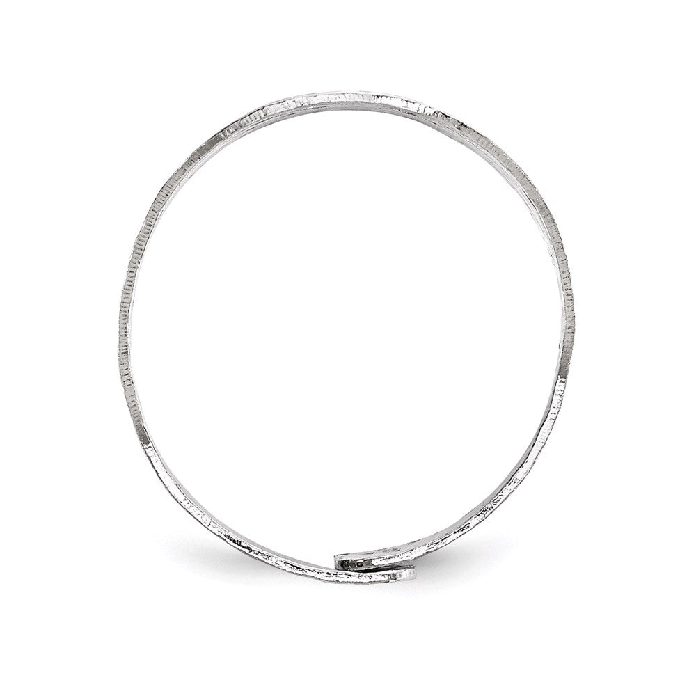 Leslie's Sterling Silver Rhodium-Plated Adjustable RingQLR112