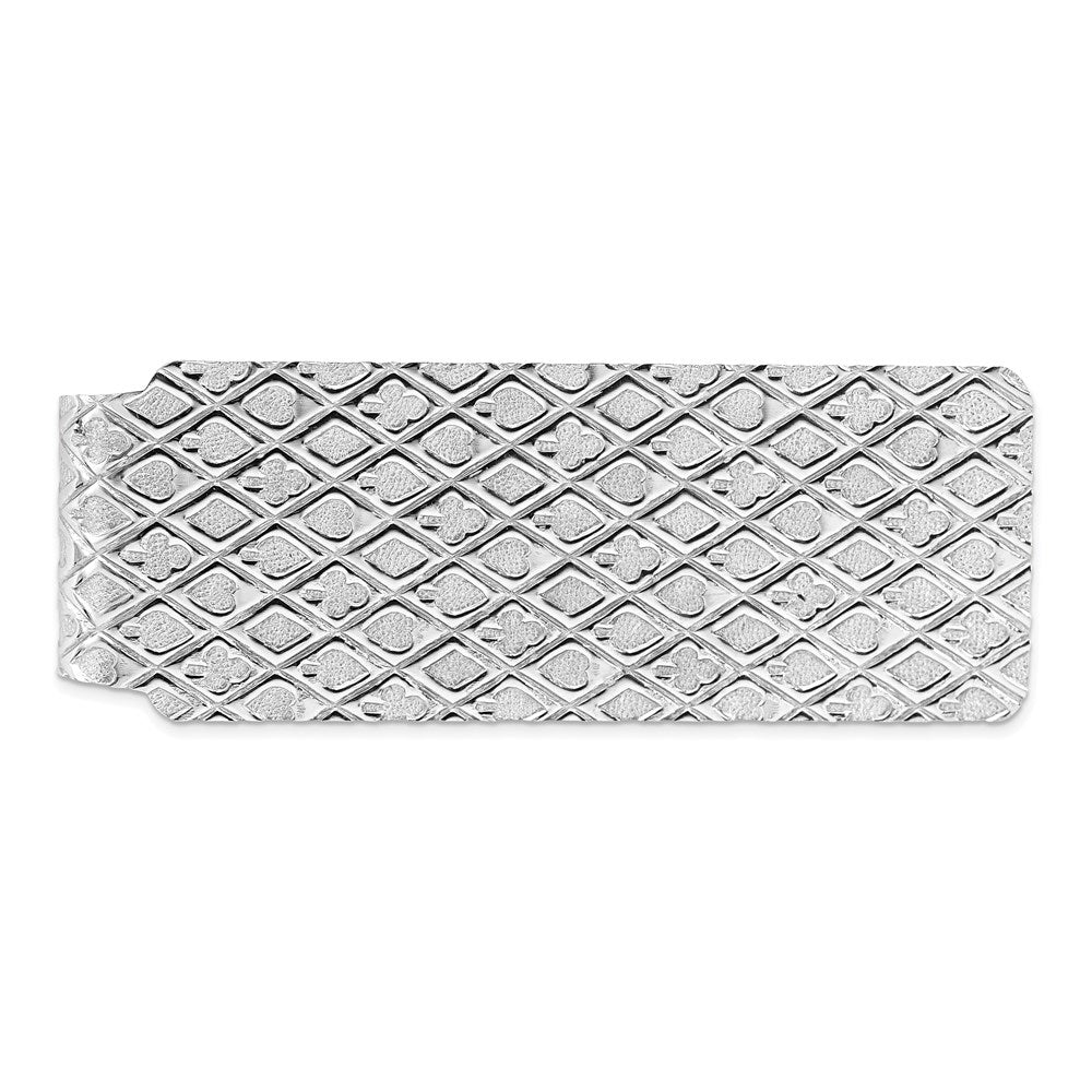 Sterling Silver Rhodium-plated Money ClipQQ129