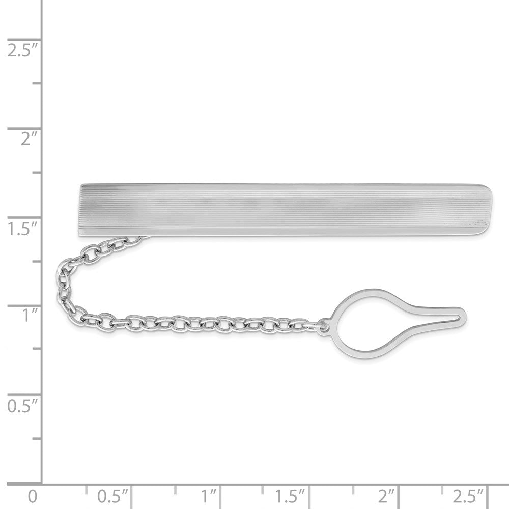 Sterling Silver Rhodium-plated Tie BarQQ421