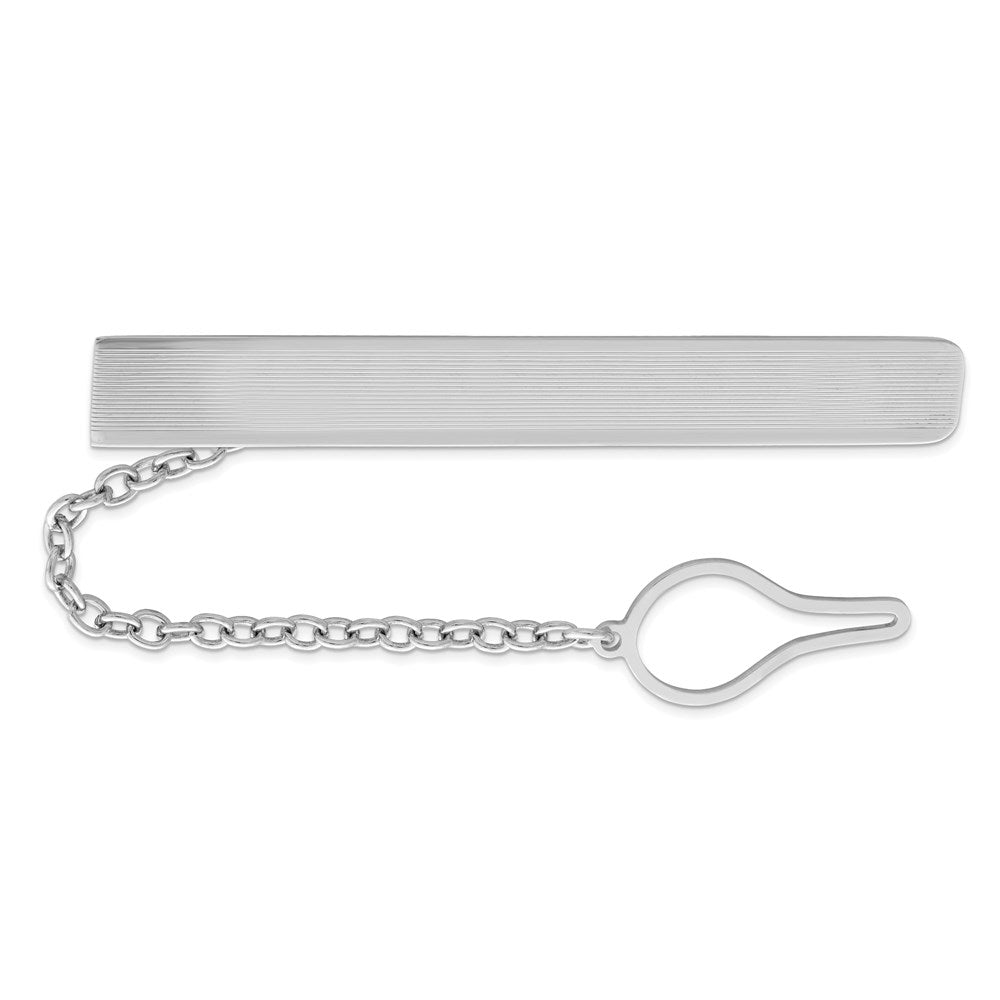 Sterling Silver Rhodium-plated Tie BarQQ421