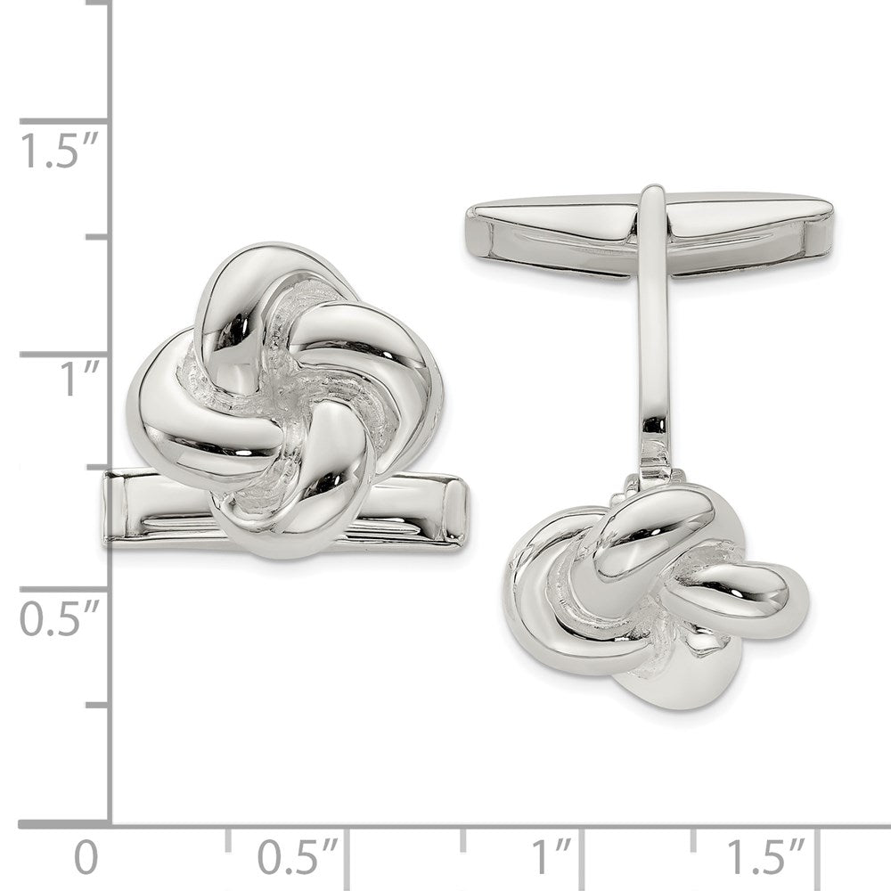 Sterling Silver Knot CufflinksQQ548