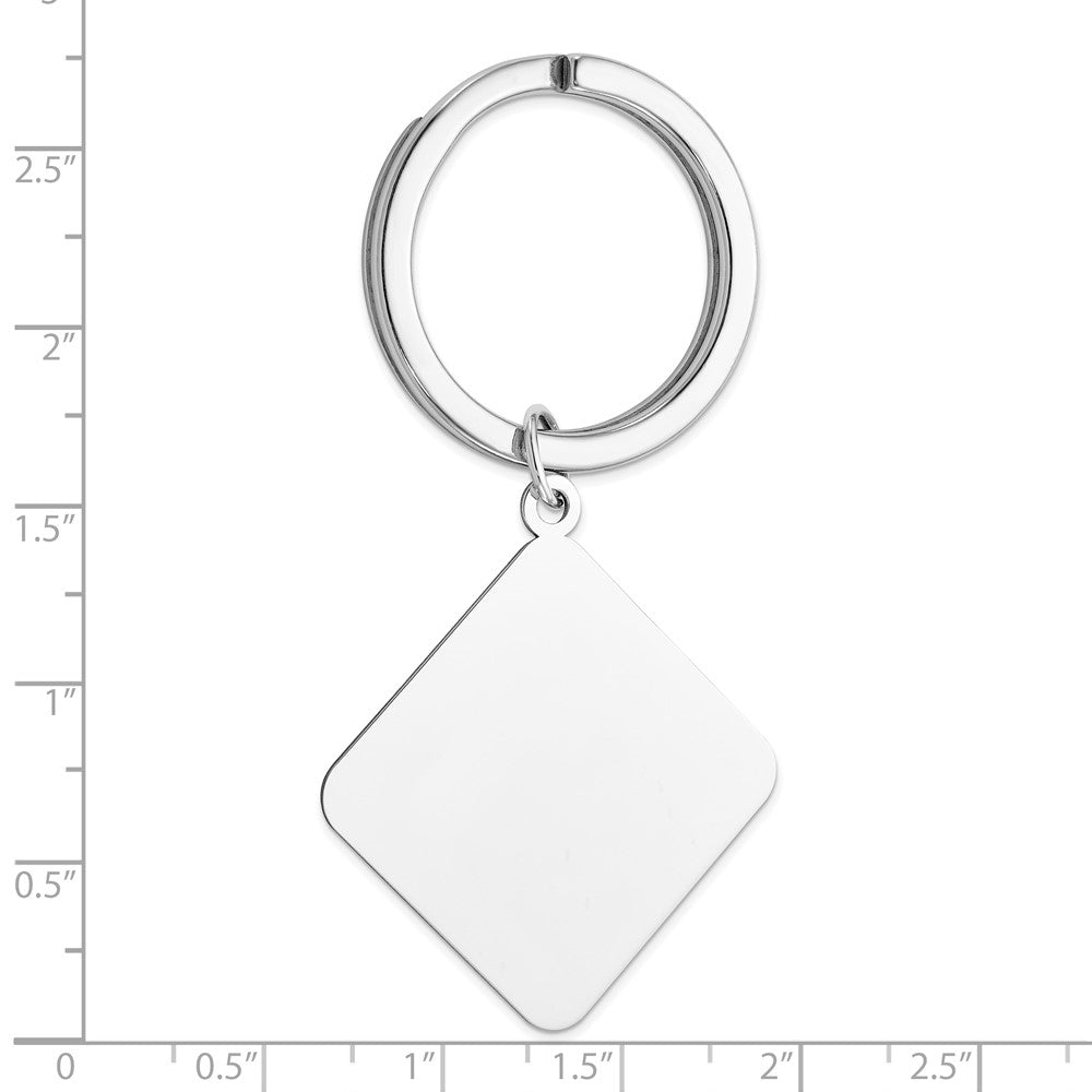 Sterling Silver Rhodium-plated Key ChainQQ77