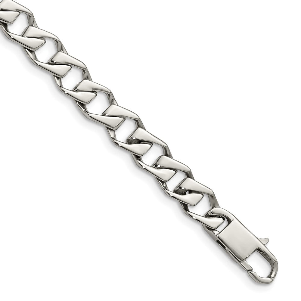 Stainless Steel Polished Fancy Link 8.5in BraceletSRB1039-8.5