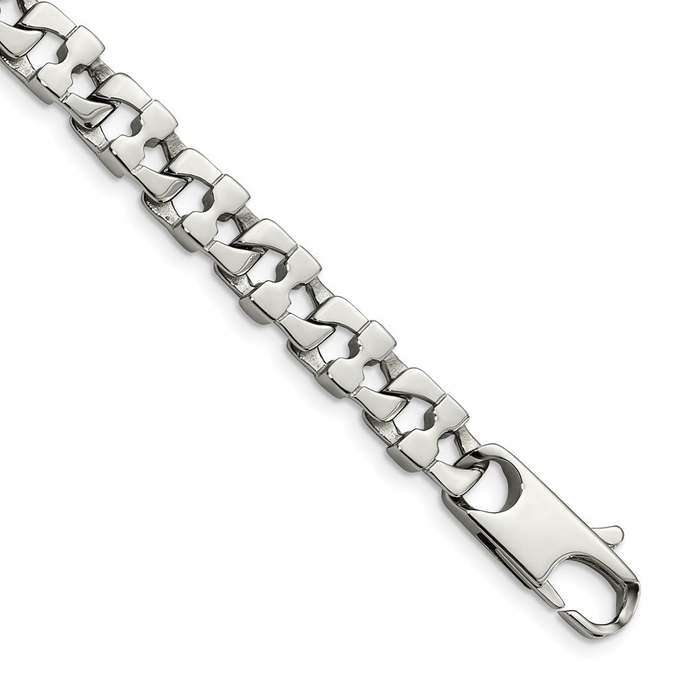 Stainless Steel Square Link 8.5in BraceletSRB1040-8.5