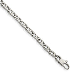 Load image into Gallery viewer, Stainless Steel Polished Oval Links 7.75in BraceletSRB1044-7.75
