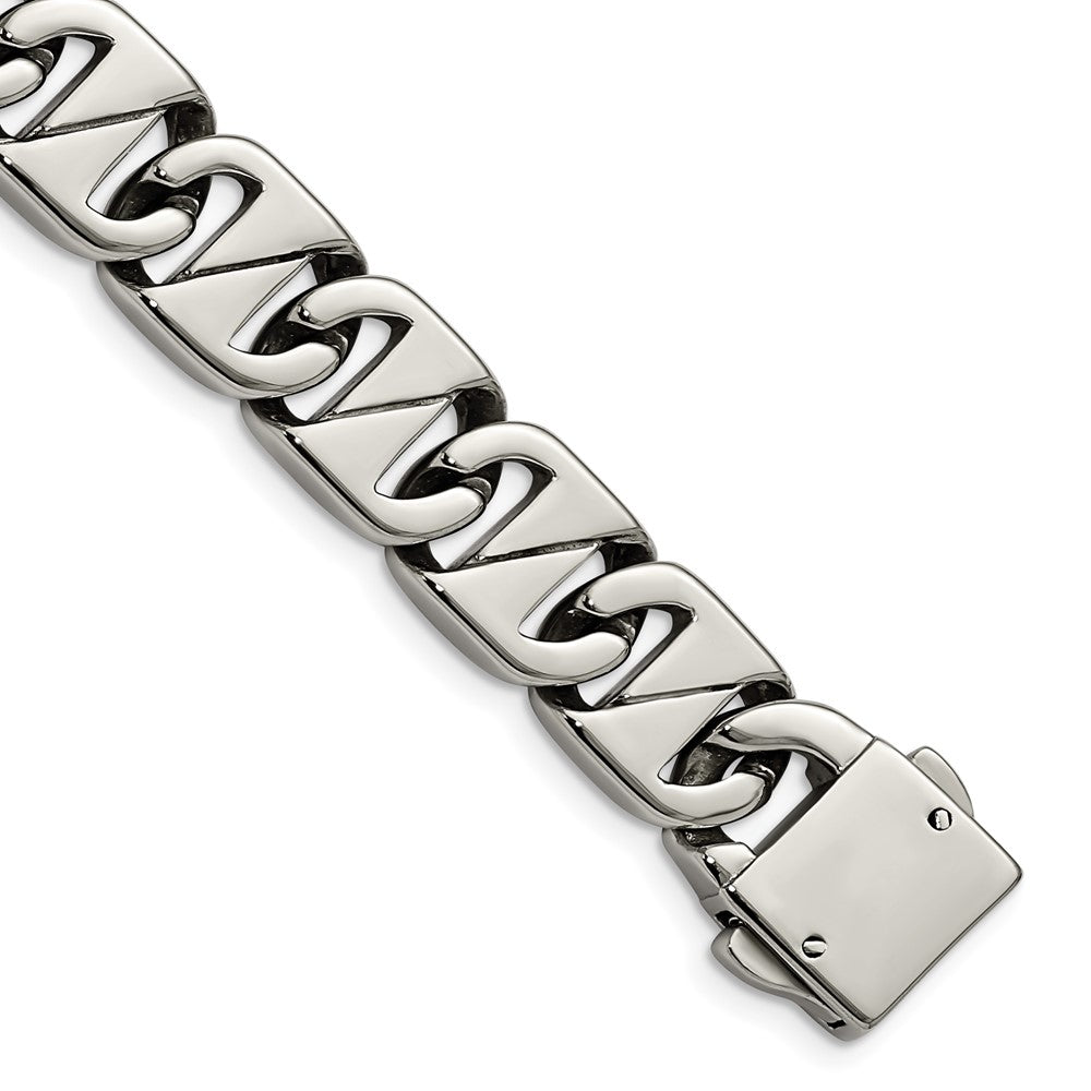 Stainless Steel Polished Fancy Link 8.5in BraceletSRB1047-8.5