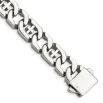 Load image into Gallery viewer, Stainless Steel Polished Link w/Crosses 8.5in BraceletSRB1061-8.5
