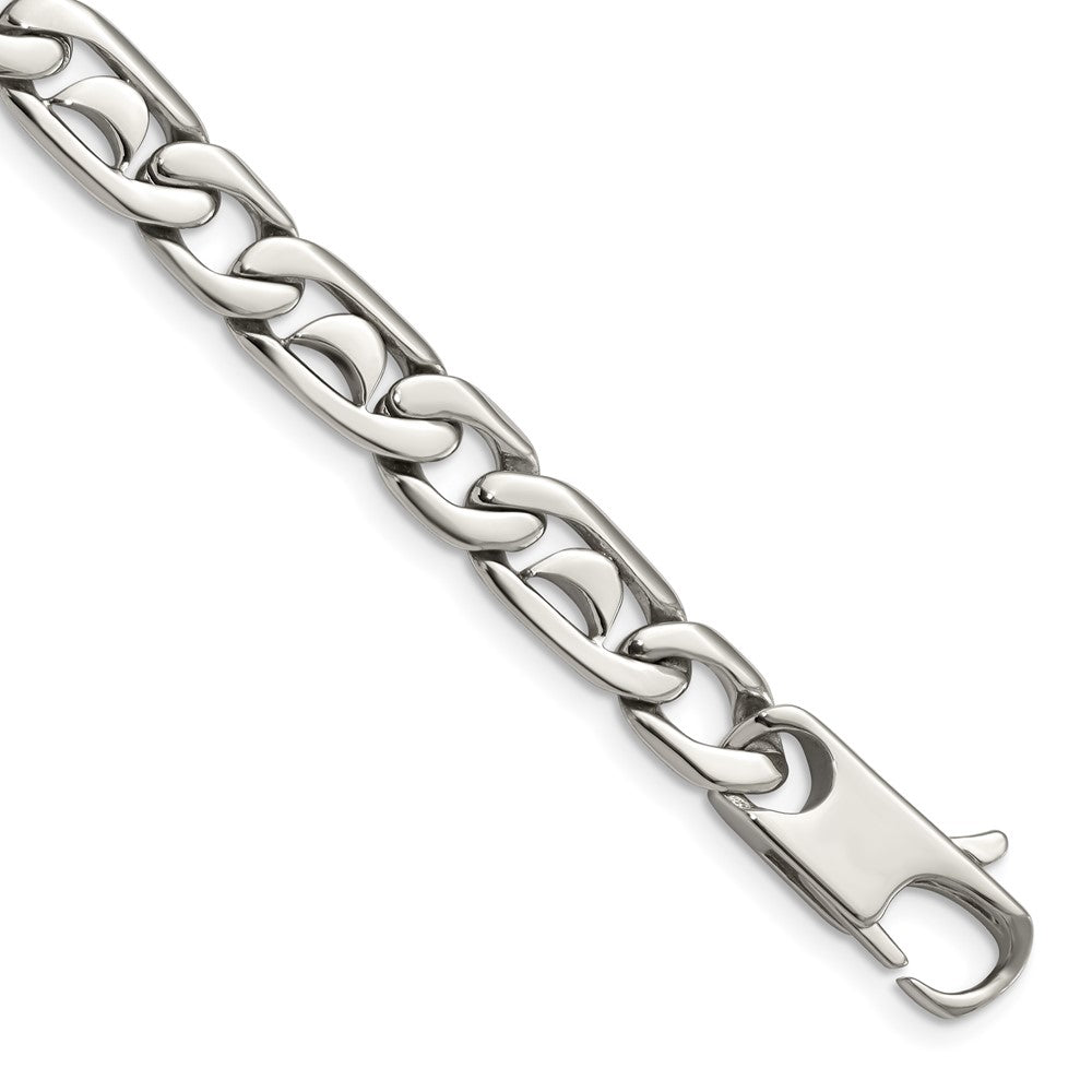 Stainless Steel Polished Links BraceletSRB1092-8.5