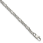 Load image into Gallery viewer, Stainless Steel Polished 4mm Figaro BraceletSRB1267-8.5
