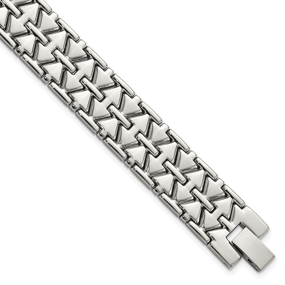 Stainless Steel Polished Fancy Link BraceletSRB1367-7.5