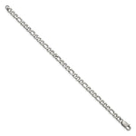 Load image into Gallery viewer, Stainless Steel Polished Figaro 9 inch BraceletSRB1806-9
