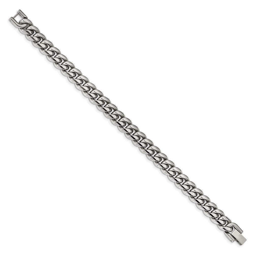 Stainless Steel Polished 8.25in Curb Chain BraceletSRB2224-8.25