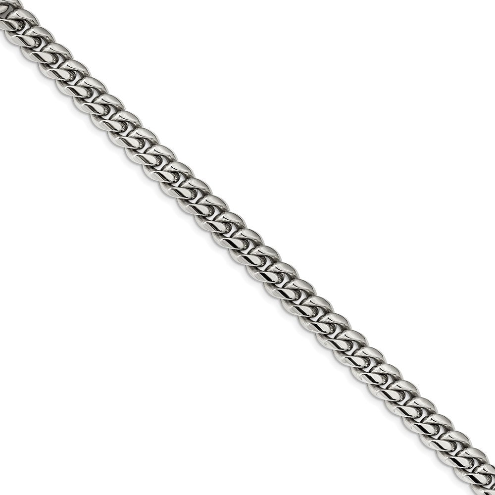 Stainless Steel Polished 8.25in Curb Chain BraceletSRB2224-8.25