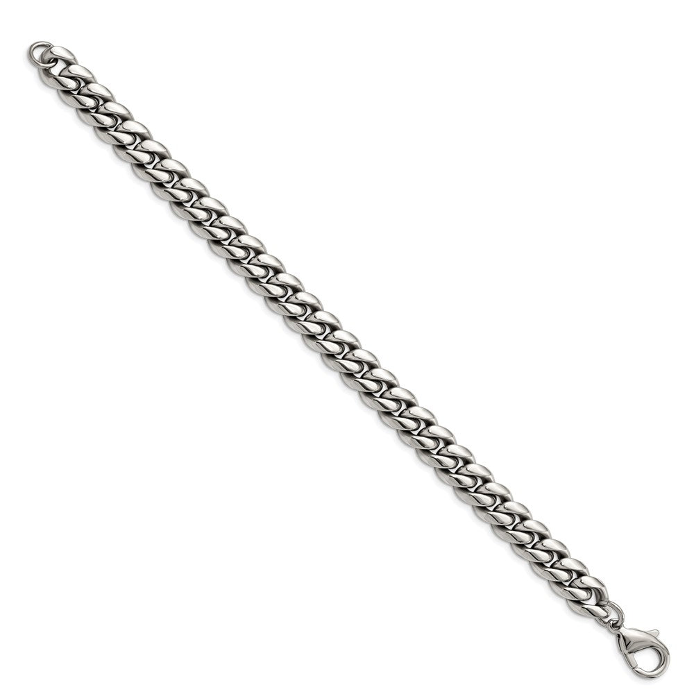 Stainless Steel Polished 8.5in Curb Chain BraceletSRB2524-8.5