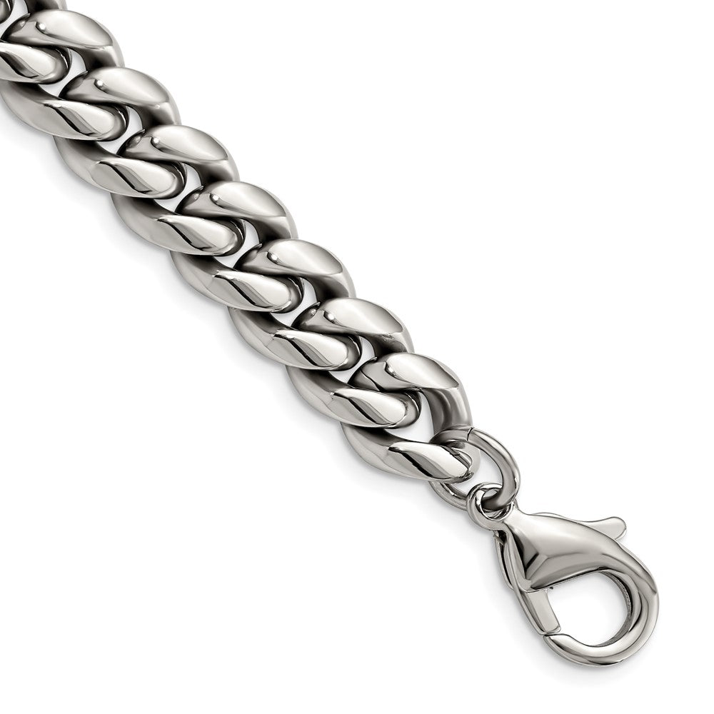 Stainless Steel Polished 8.5in Curb Chain BraceletSRB2524-8.5