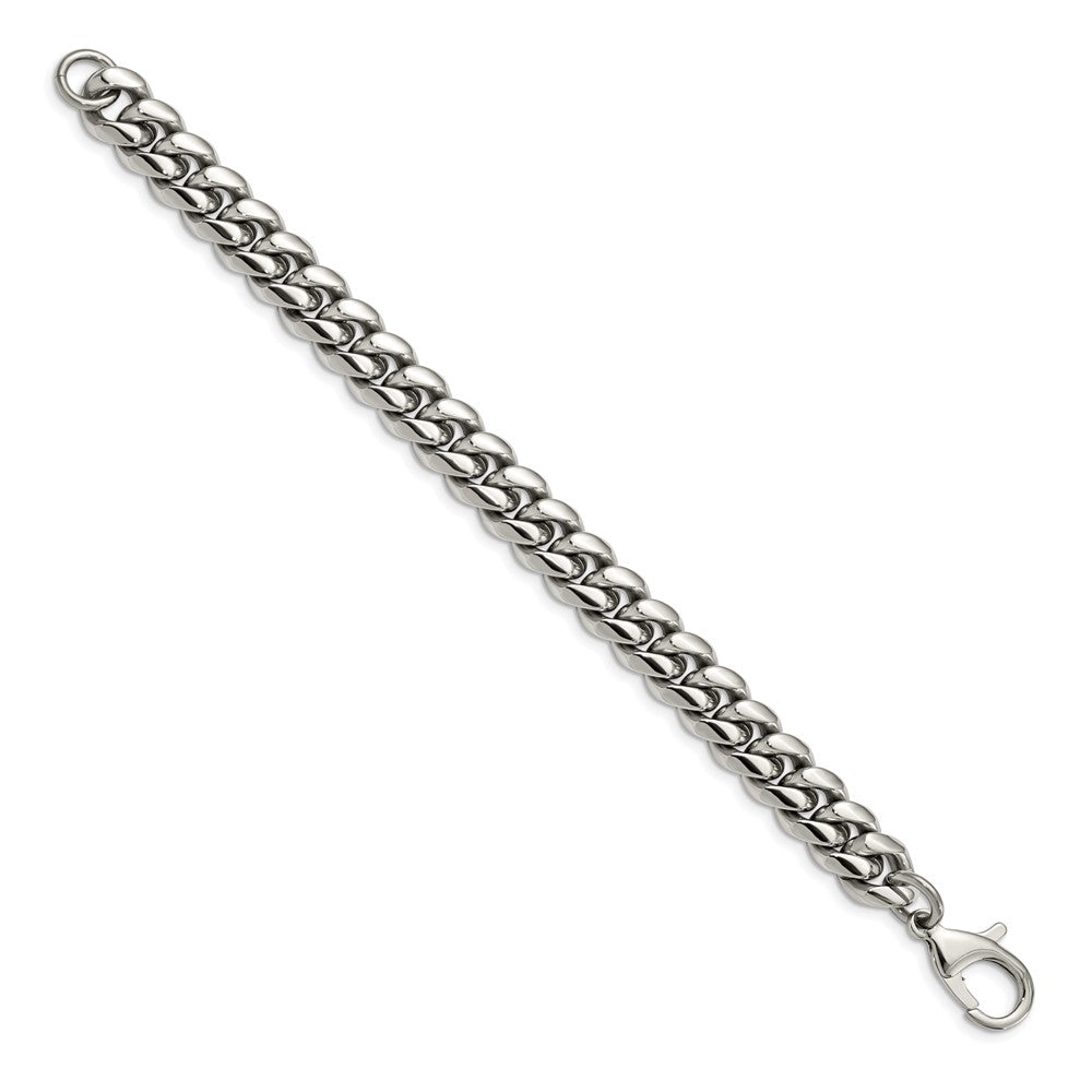 Stainless Steel Polished 8.5in Curb Chain BraceletSRB2529-8.5