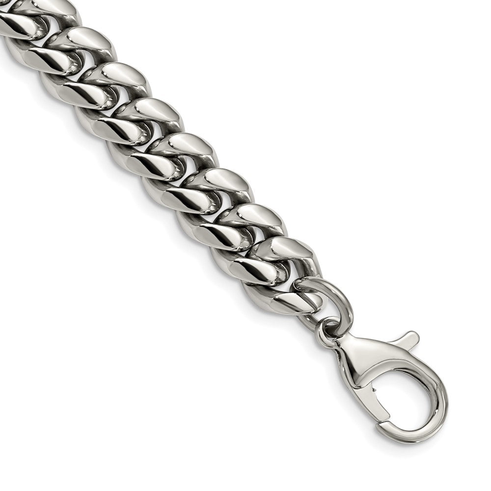 Stainless Steel Polished 8.5in Curb Chain BraceletSRB2529-8.5