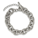 Load image into Gallery viewer, Stainless Steel Polished and Textured 7 inch BraceletSRB2537-7
