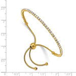 Load image into Gallery viewer, Stainless Steel Polished Yellow IP-plated Preciosa Crystal Adj. BraceletSRB2561
