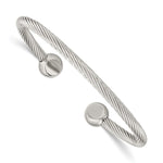Load image into Gallery viewer, Stainless Steel Polished Cuff BangleSRB257
