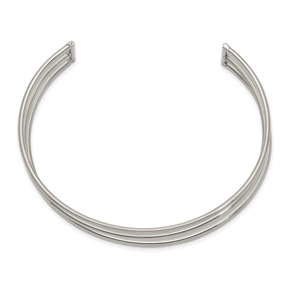 Stainless Steel Polished 12.60mm Cuff BangleSRB2572