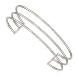 Load image into Gallery viewer, Stainless Steel Polished 12.60mm Cuff BangleSRB2572

