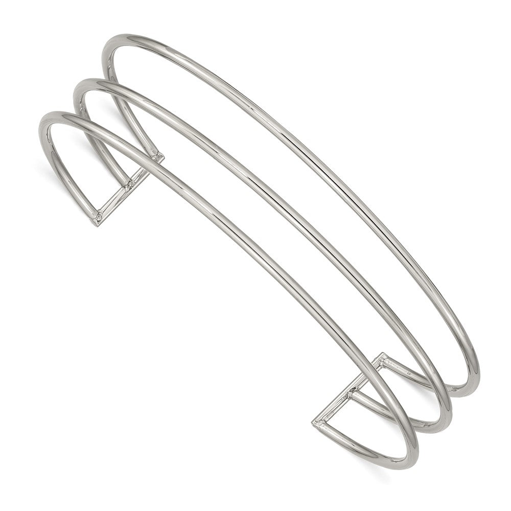 Stainless Steel Polished 12.60mm Cuff BangleSRB2572