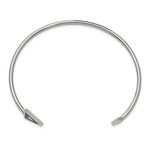 Load image into Gallery viewer, Stainless Steel Polished with Reconstructed Turquoise Triangle BangleSRB2582
