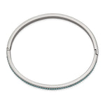 Load image into Gallery viewer, Stainless Steel Polished w/Preciosa Crystal 4.75mm Hinged BangleSRB2585

