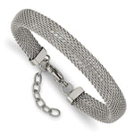 Load image into Gallery viewer, Stainless Steel Polished Mesh 7.5in with 1.25in BraceletSRB2596-7.5
