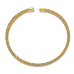 Load image into Gallery viewer, Stainless Steel Polished Yellow IP-plated 6.00mm Mesh Wire Cuff BangleSRB2599
