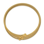 Load image into Gallery viewer, Stainless Steel Polished Yellow IP-plated Flexible Coil BangleSRB2603
