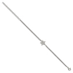 Load image into Gallery viewer, Stainless Steel Polished with CZ Star 6.25in with 2in ext. BraceletSRB2608-6.25
