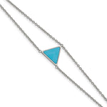 Load image into Gallery viewer, Stainless Steel Polished w/Reconstructed Howlite w/1.25in ext. BraceletSRB2612-7
