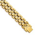 Load image into Gallery viewer, Stainless Steel Polished Yellow IP-plated 8.25in Link BraceletSRB2667-8.25
