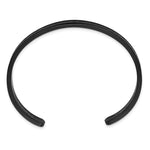 Load image into Gallery viewer, Stainless Steel Brushed Black IP-plated STRENGTH COMES. 6mm Cuff BangleSRB2686
