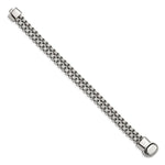 Load image into Gallery viewer, Stainless Steel Polished and Textured  Rolo Link 8.75in BraceletSRB2768-8.75
