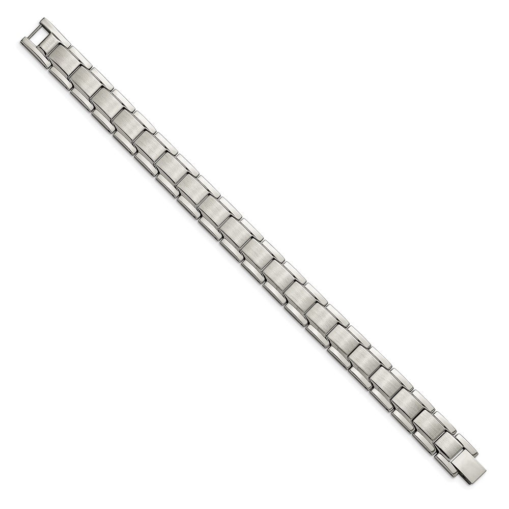 Stainless Steel Brushed and Polished 8.25in Link BraceletSRB2777-8.25