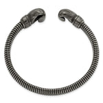 Load image into Gallery viewer, Stainless Steel Brushed Gun Metal IP-plated Boxing Gloves Cuff BangleSRB2794
