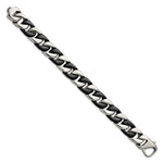 Load image into Gallery viewer, Stainless Steel Polished Black IP-plated 8.75in BraceletSRB2834-8.75
