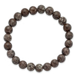 Load image into Gallery viewer, Grey Snowflake Agate Beaded Stretch BraceletSRB2847
