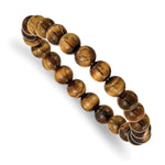 Load image into Gallery viewer, Yellow Tiger&#39;s Eye Agate Beaded Stretch BraceletSRB2849
