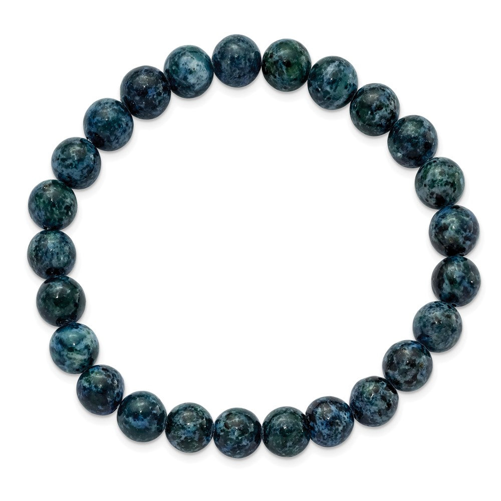 African Pine Agate Beaded Stretch BraceletSRB2861