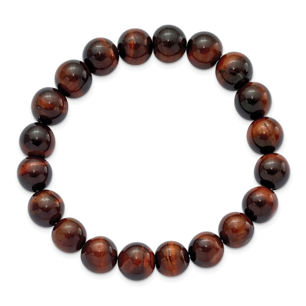Red Tiger's Eye Agate Beaded Stretch BraceletSRB2869