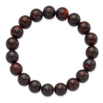 Load image into Gallery viewer, Black and Red Agate Beaded Stretch BraceletSRB2878
