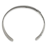 Load image into Gallery viewer, Stainless Steel Antiqued and Polished 10mm Cuff BangleSRB2923
