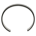 Load image into Gallery viewer, Stainless Steel Brushed Polished &amp; Hammered Black IP Wire Edge BangleSRB2930
