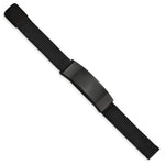Load image into Gallery viewer, Stainless Steel Polished Black IP-plated Mesh Adjustable ID BraceletSRB2941
