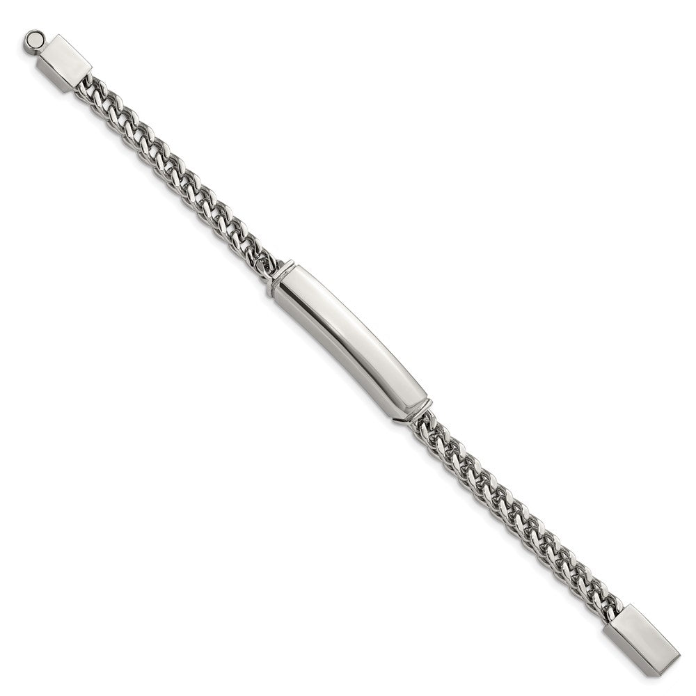 Stainless Steel Polished Heavy Wheat 8.25in ID BraceletSRB3017-8.25